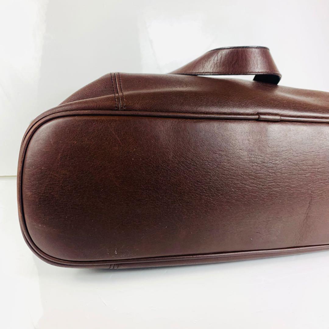 美品 COACH オールドコーチ トートバッグ 肩掛け レザー ダークブラウン