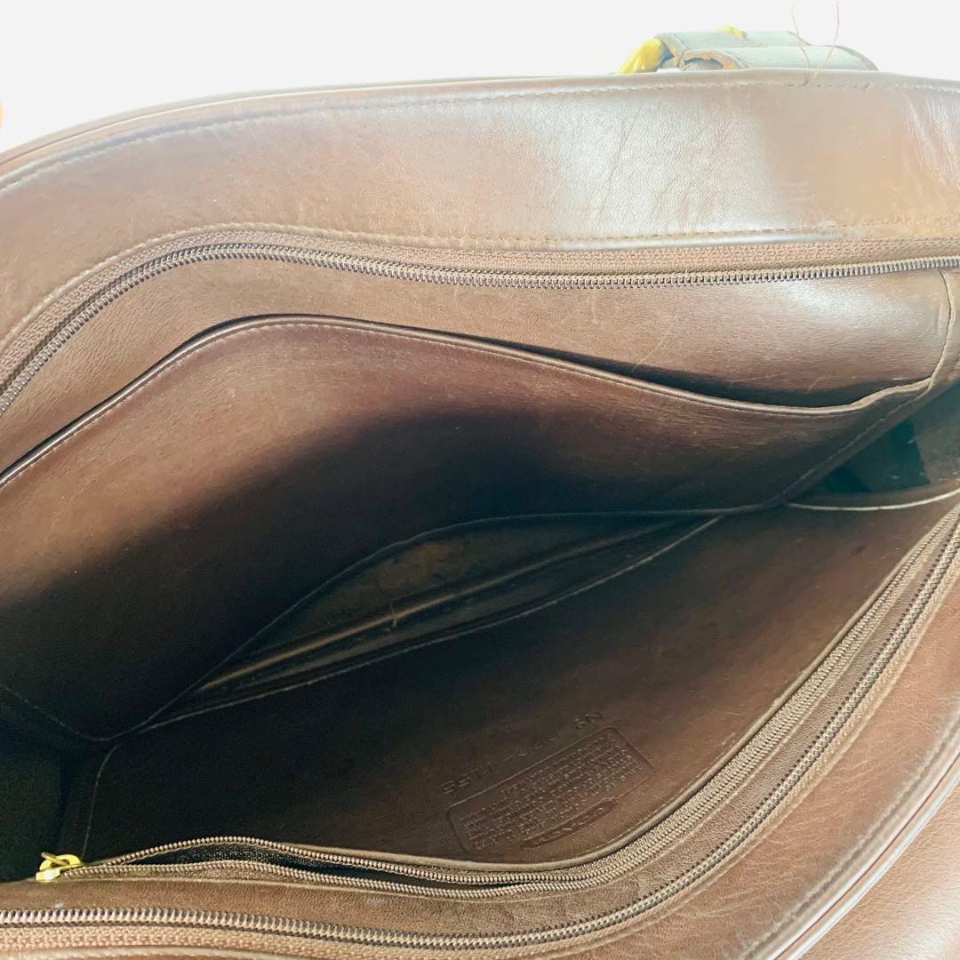 美品 COACH オールドコーチ トートバッグ 肩掛け レザー ダークブラウン