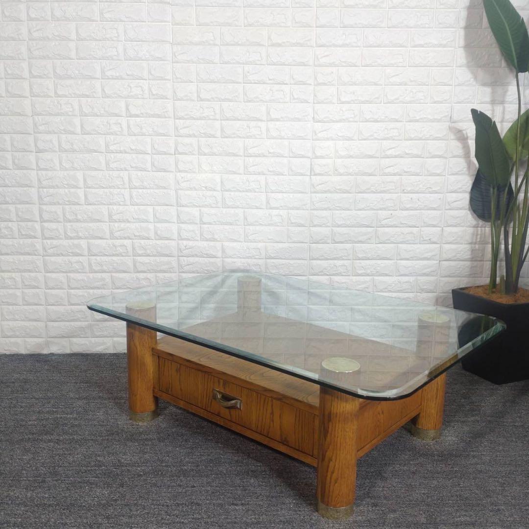 Thomasville トーマスビル ガラステーブル センターテーブル F097