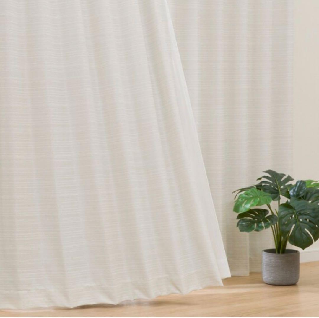 ニトリ ドレープカーテン RK022 アイボリー 遮熱・遮光2級 100×200