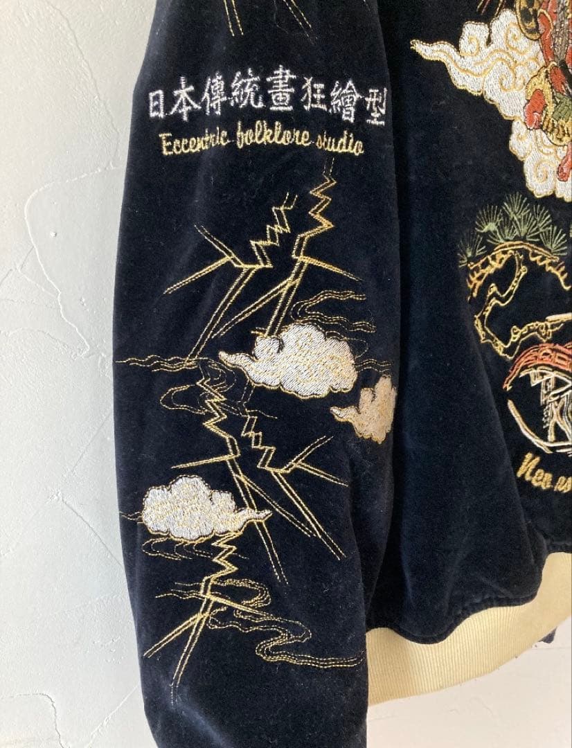 爆烈爛漫娘　完売　リバース　スカジャン　雷様＆芸者　サイズ38 M相当