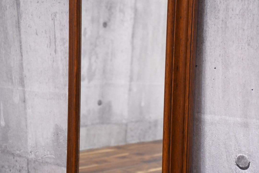 ECK37 イタリア製 ウォールミラー 木製 アーチ型 姿見 壁掛けミラー