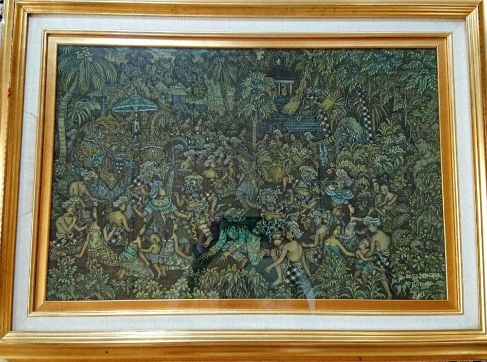 バリ絵　精緻な極細密画