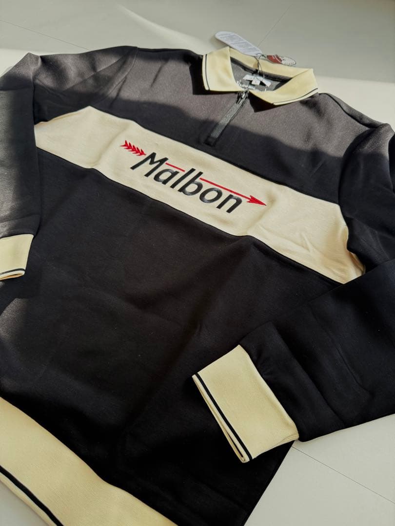 即日発送Malbon メンズハーフジップ トップスゴルフウェアスウェット2XL