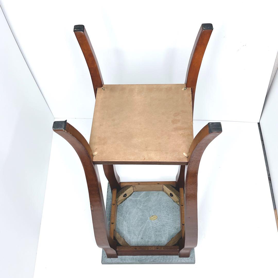 【美品】 Itokin 花台 大理石 サイドテーブル アンティーク 電話台 猫足