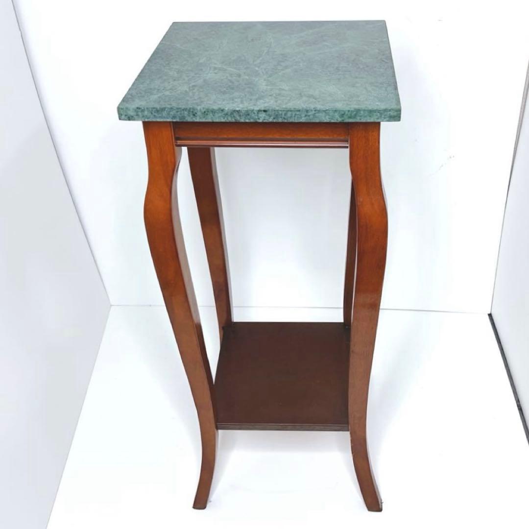 【美品】 Itokin 花台 大理石 サイドテーブル アンティーク 電話台 猫足