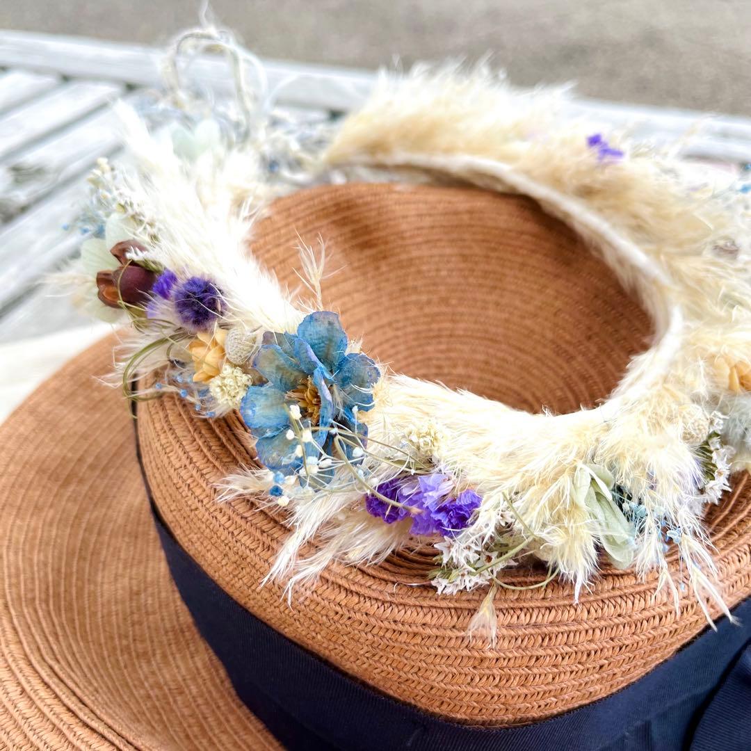 花かんむり　花冠　ハーフバースデー　誕生日　結婚式　ベビークラウン　髪飾り