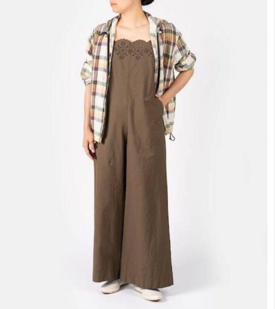 45Rポプリンカットワークサロペット