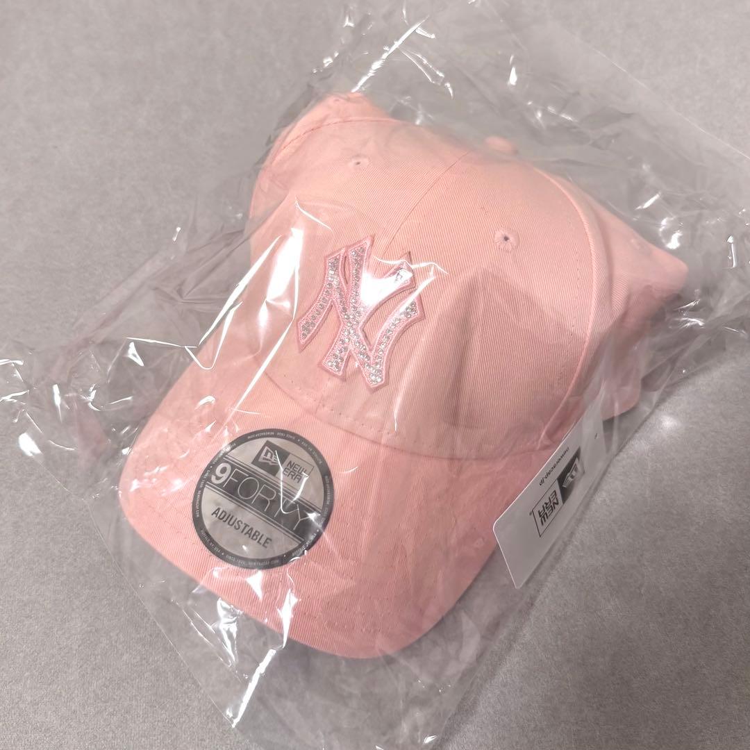 ꒰ 未開封 ꒱ ニューエラ 9FORTY ラインストーン ピンクレモネード ♡