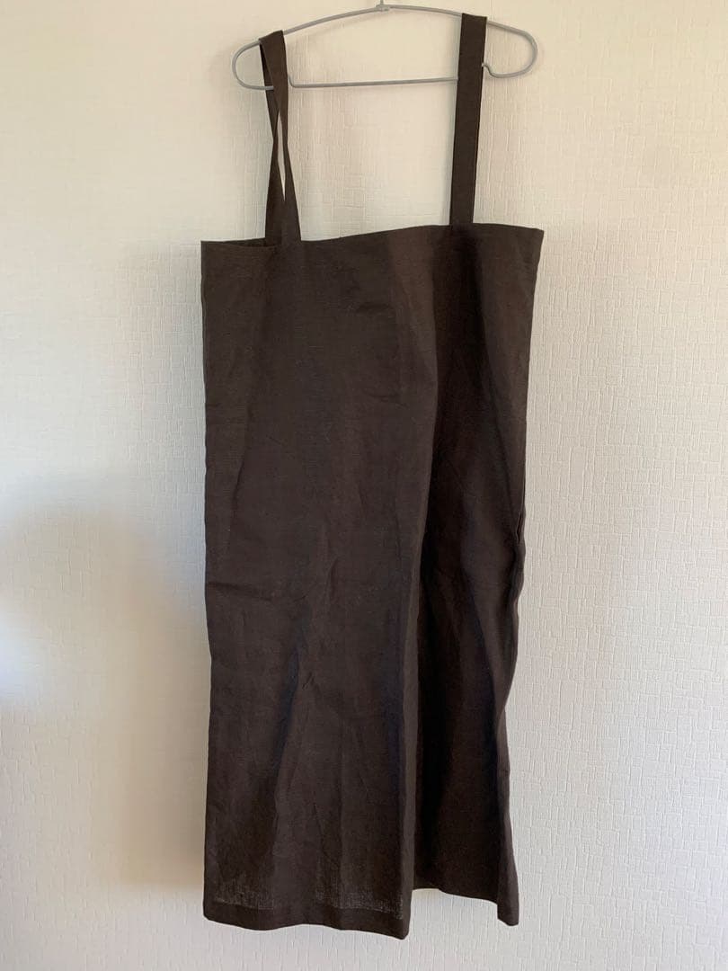 fog linen work フォグリネンワーク リネン　ブラウン　エプロン