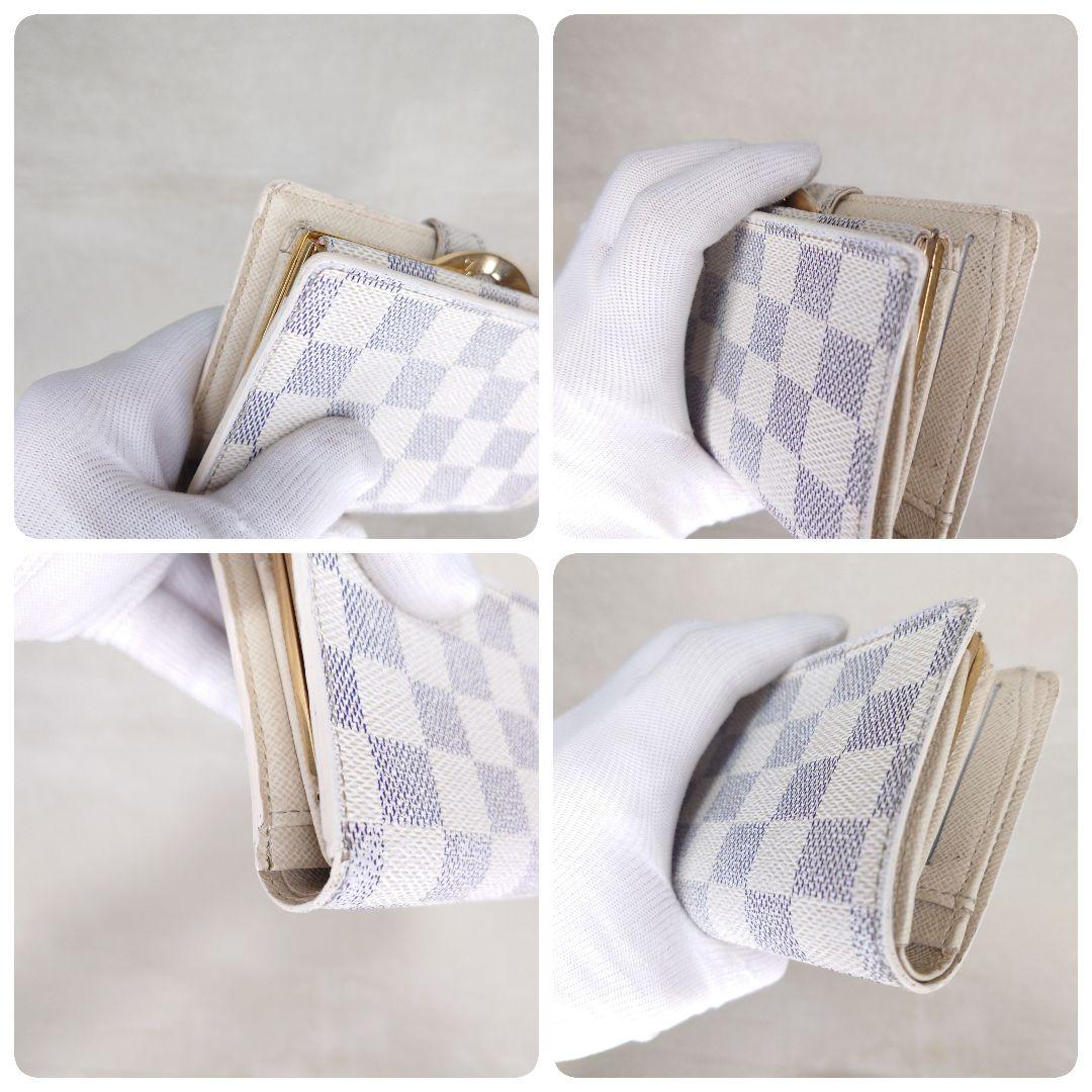 【大人気】ルイ ヴィトン がま口財布ダミエ アズール ポルトフォイユ ヴィエノワ