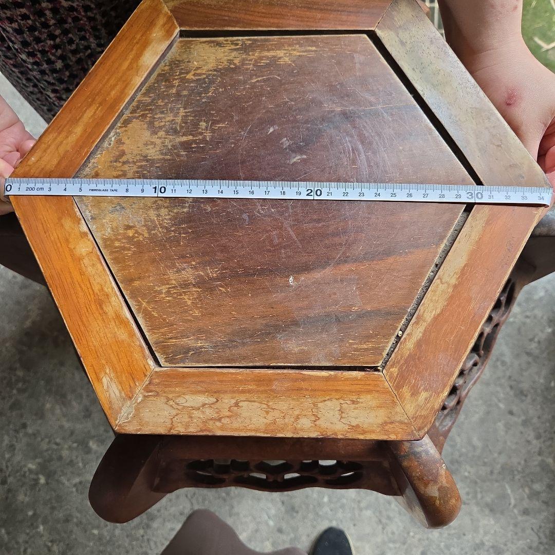 花台 高め花台 花瓶スタンド 木製 アンティーク 骨董品