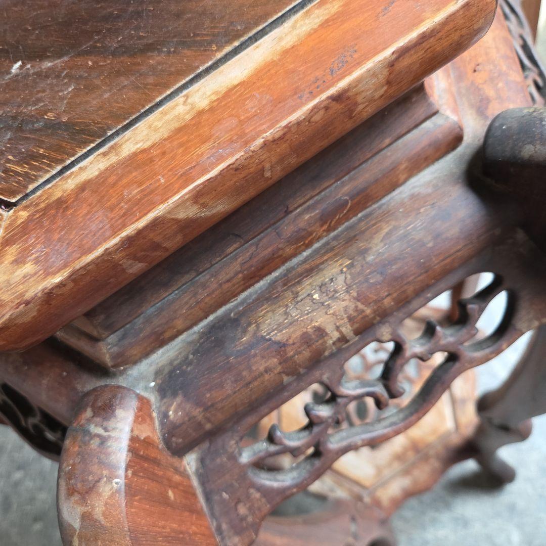 花台 高め花台 花瓶スタンド 木製 アンティーク 骨董品