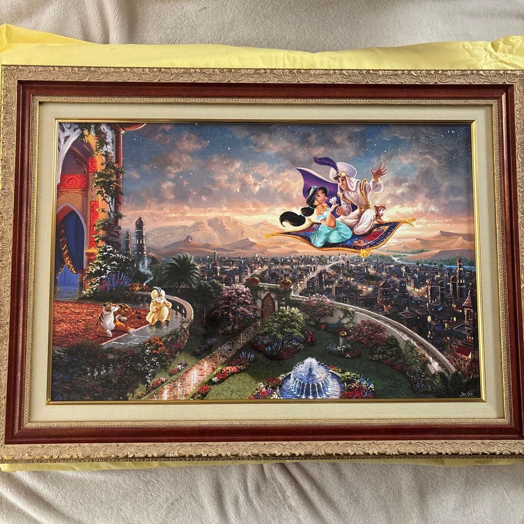 ディズニー　トーマスキンケード　アラジン　特大　シリアルナンバー　限定