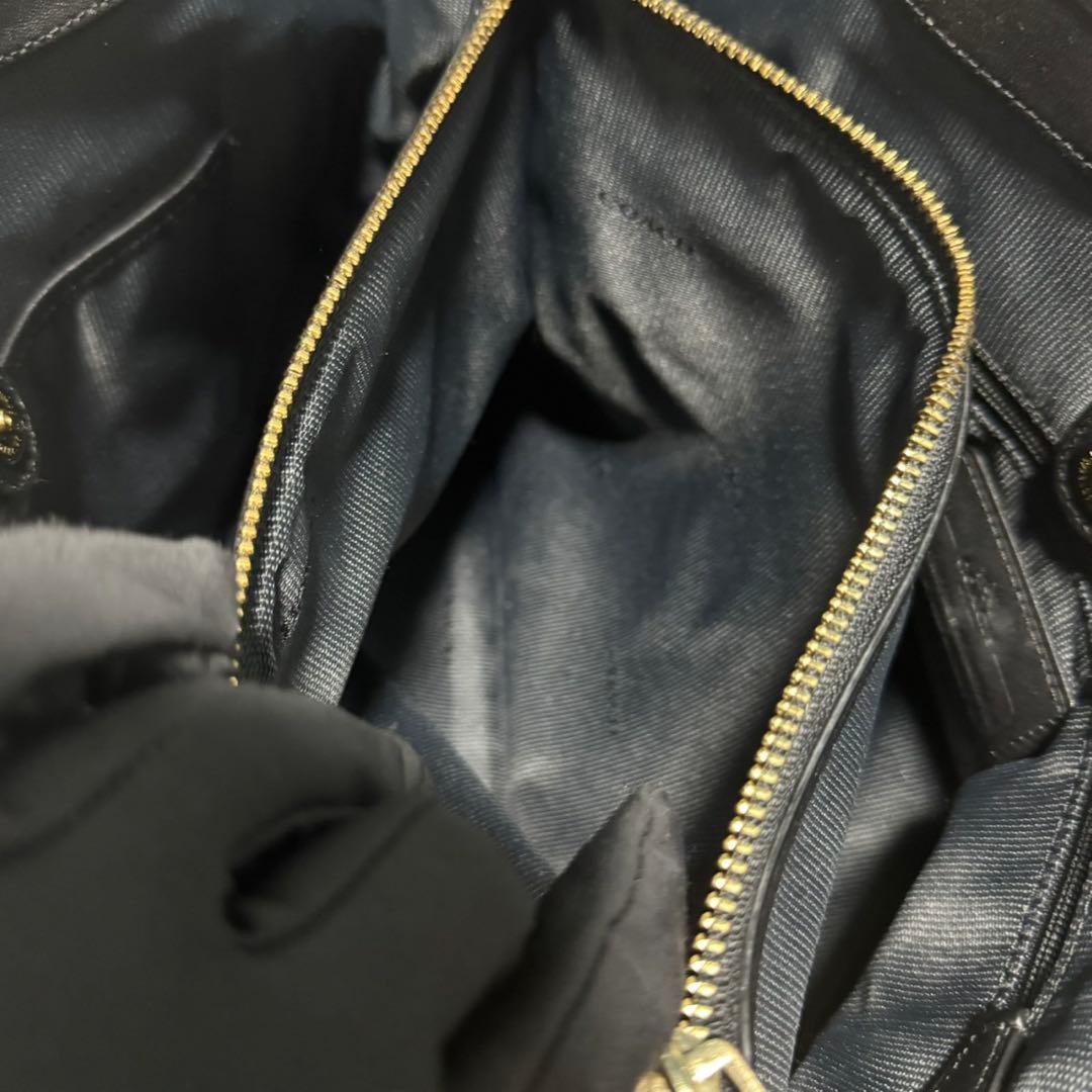 極美品✨️A4可 コーチ トートバッグ エンボス加工 チャーム レザー 黒