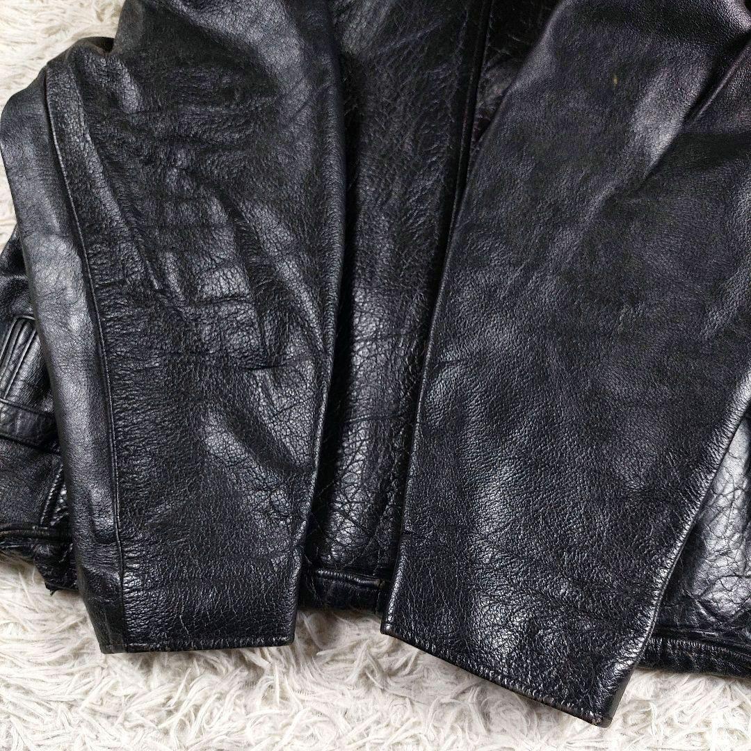 短丈 y2k archive 本革 シングルレザーライダース 90~00s 50