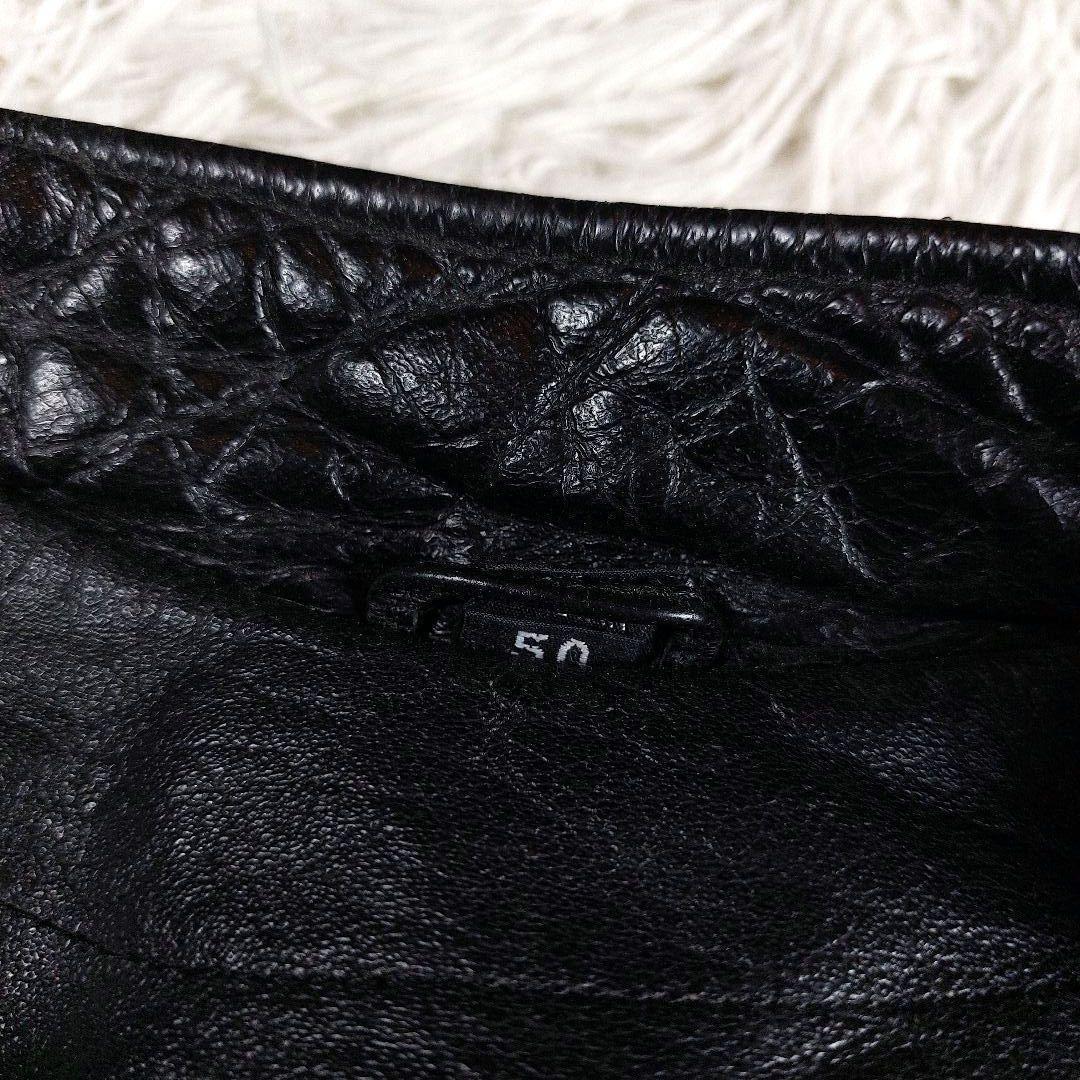 短丈 y2k archive 本革 シングルレザーライダース 90~00s 50