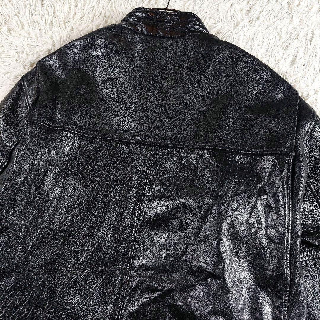 短丈 y2k archive 本革 シングルレザーライダース 90~00s 50