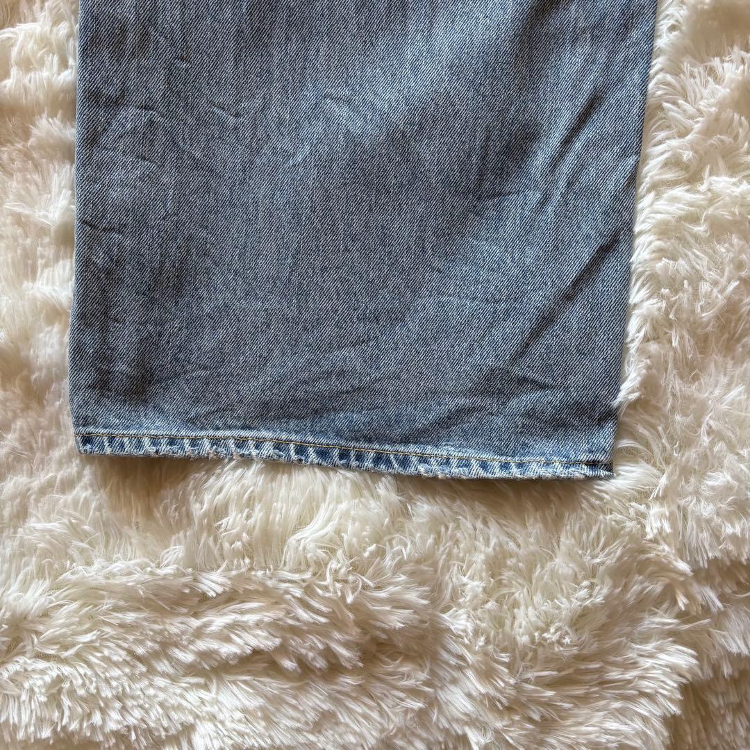 moussy クロスウエストワイドストレートデニム L