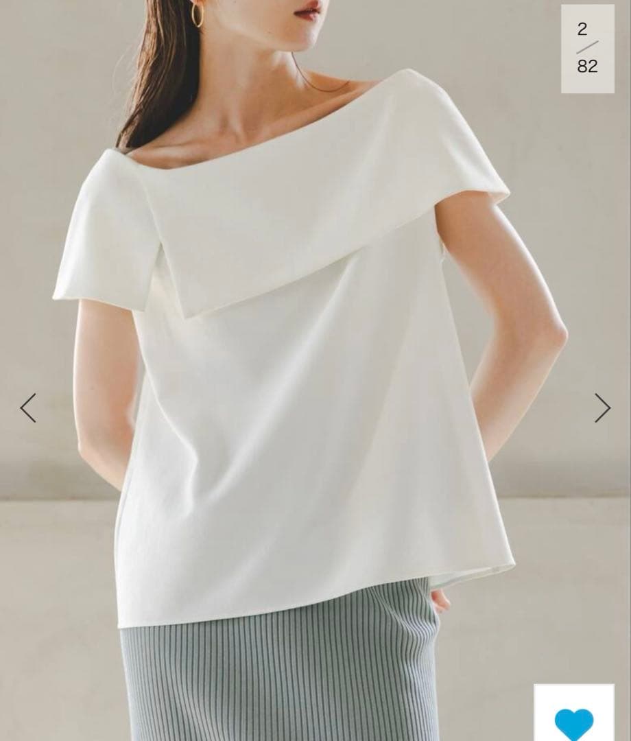 noble ケープブラウス　ホワイト