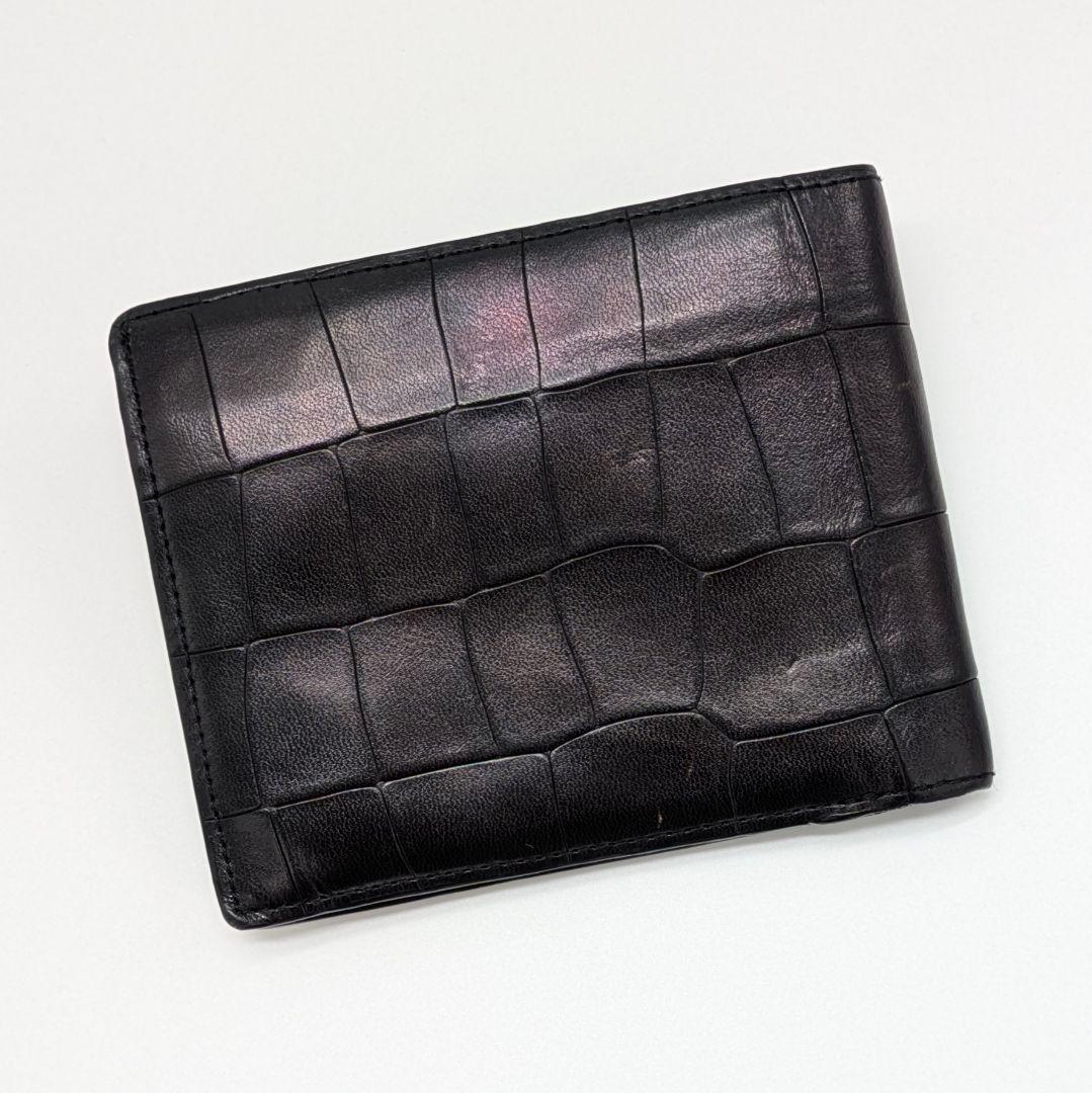 ヴィヴィアンウエストウッド 2つ折り財布 クロコ 型押し ブラック 黒 小銭入れ