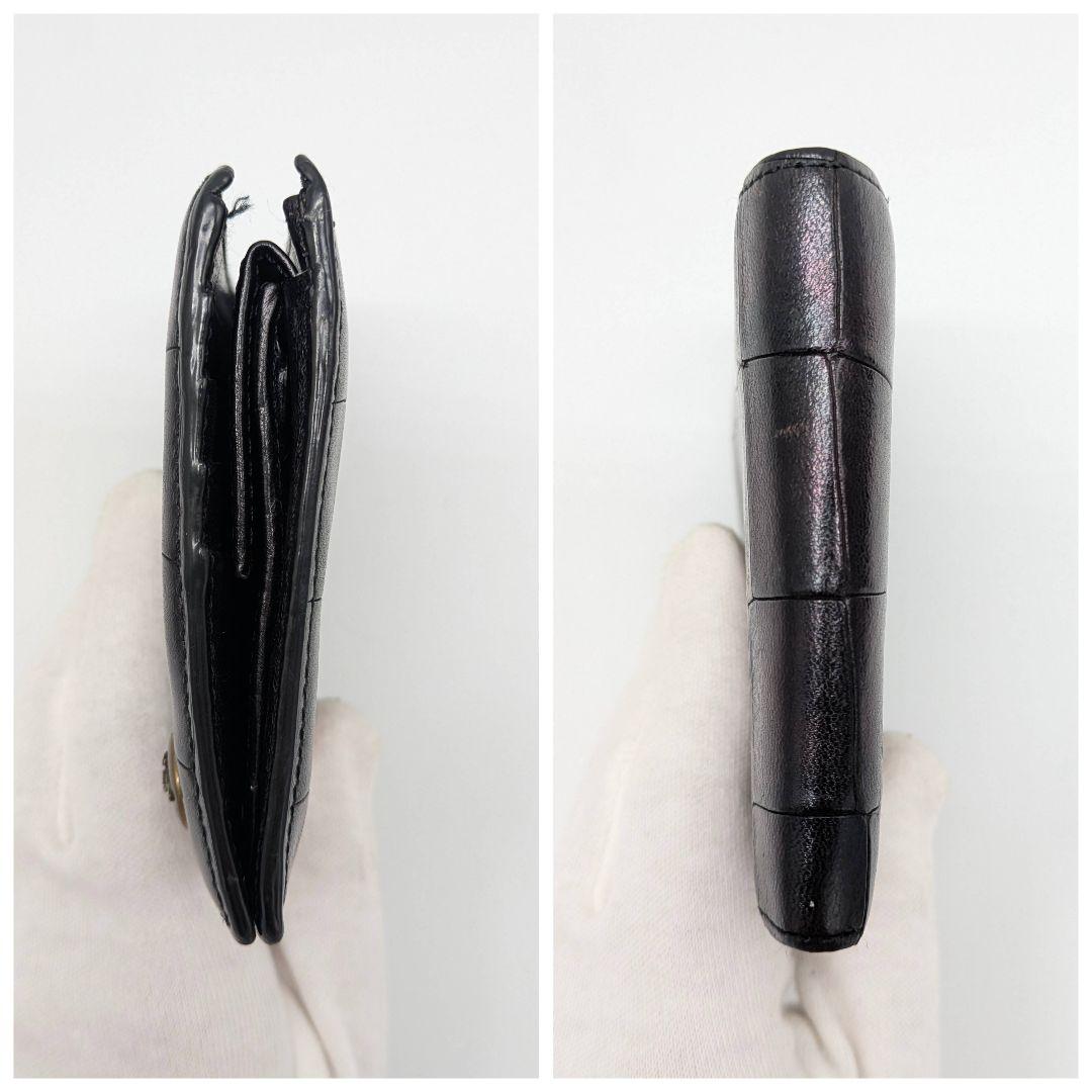 ヴィヴィアンウエストウッド 2つ折り財布 クロコ 型押し ブラック 黒 小銭入れ