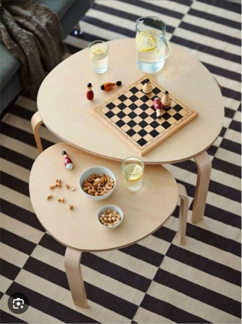 ■送料込■IKEA スヴァルスタ ネストテーブル ローテーブル 収納 木製家具机