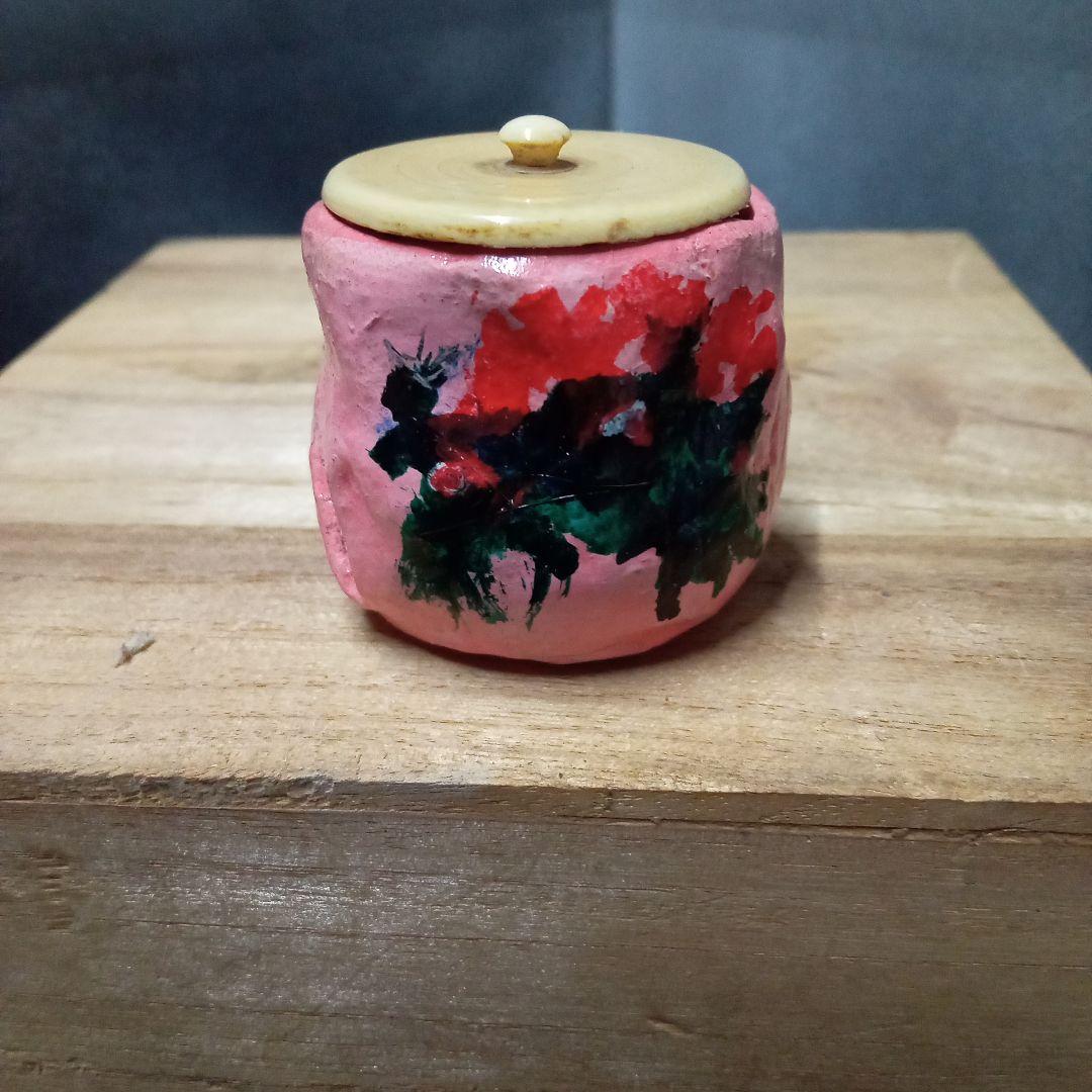 茶入、出口王仁三郎作、不二品、サイズ高−4.5センチ、横ー４センチ、