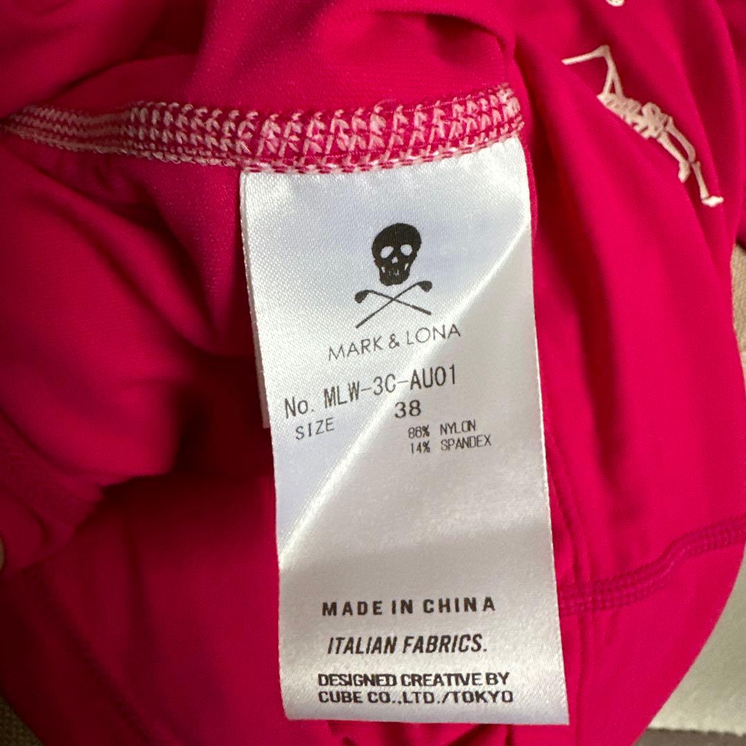MARK & LONA ピンク 長袖 ハイネック ゴルフウェア
