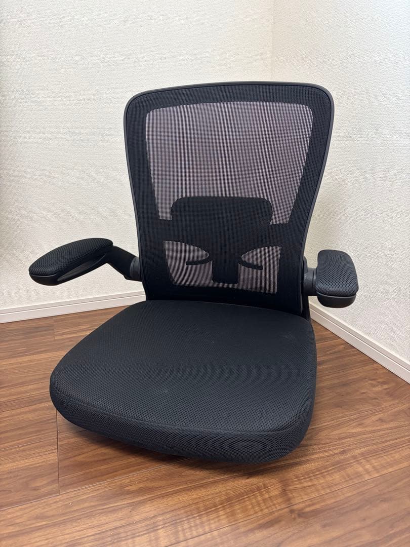 座椅子 360°回転 肘置き 黒