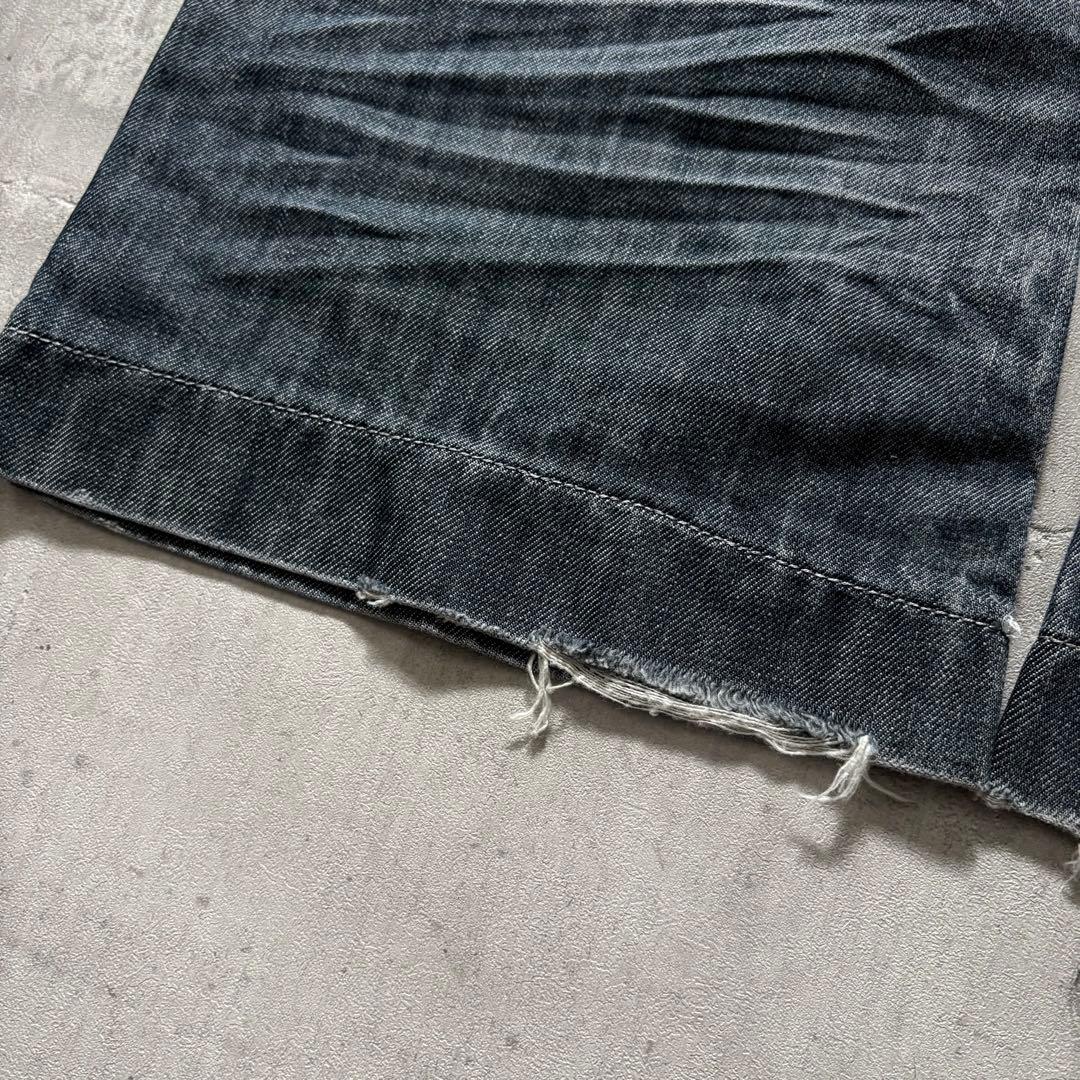 00s archive flare denim pants y2k 鬼髭 裾広