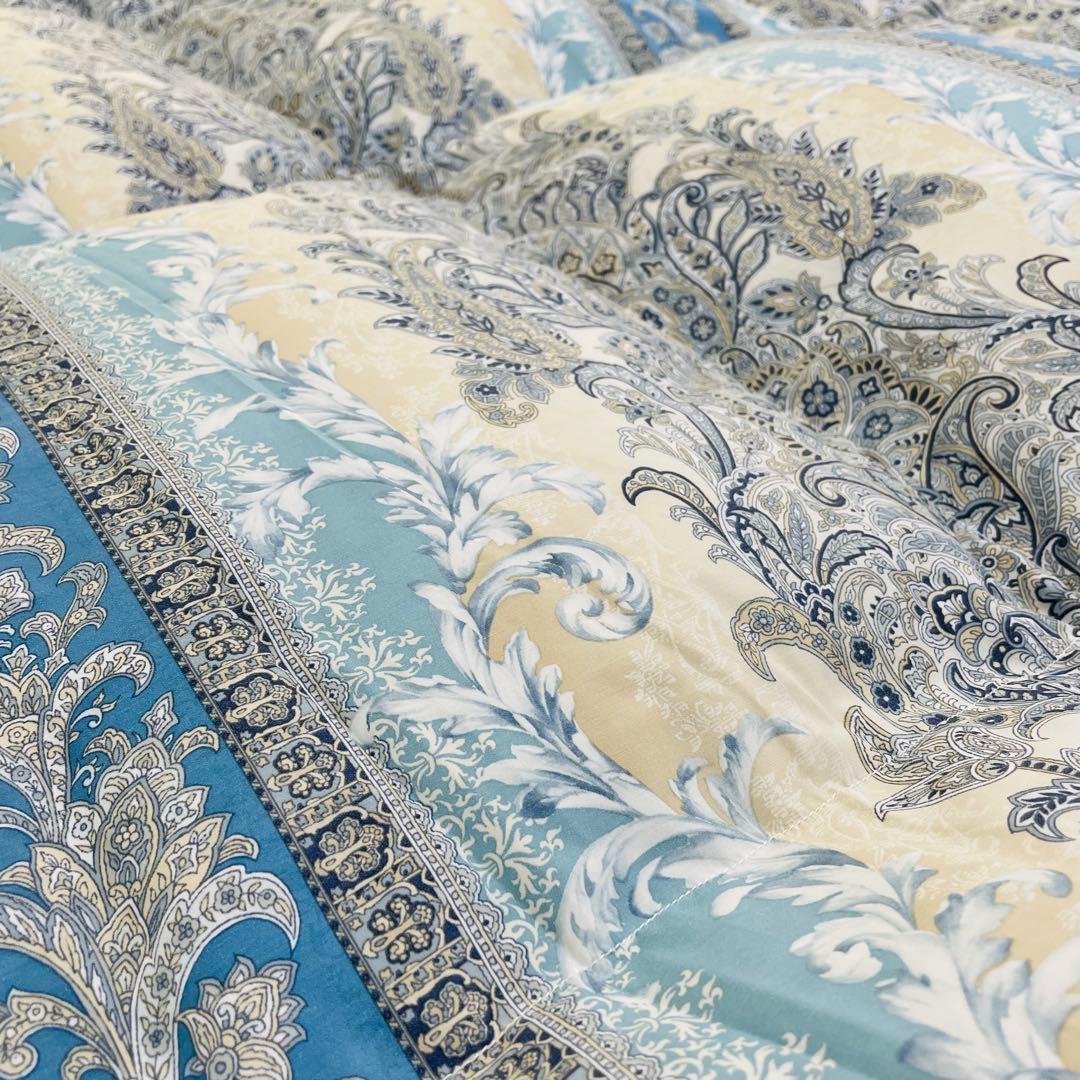 羽毛布団 シングル 増量 抗菌防臭羽毛 ブルー 日本製　特別価格　BL