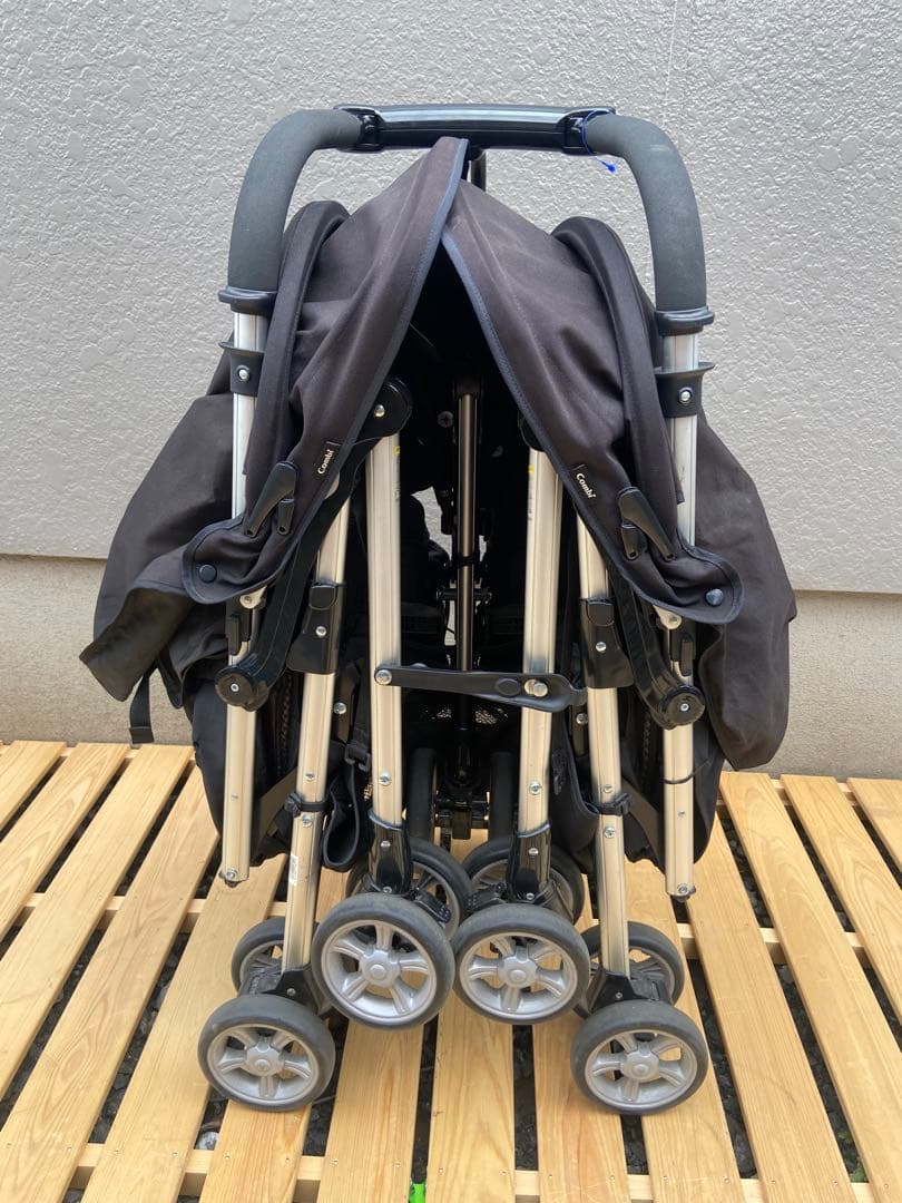 【美品】Combi コンビ ツインスピン GC 2人乗り ベビーカー 双子 兄弟