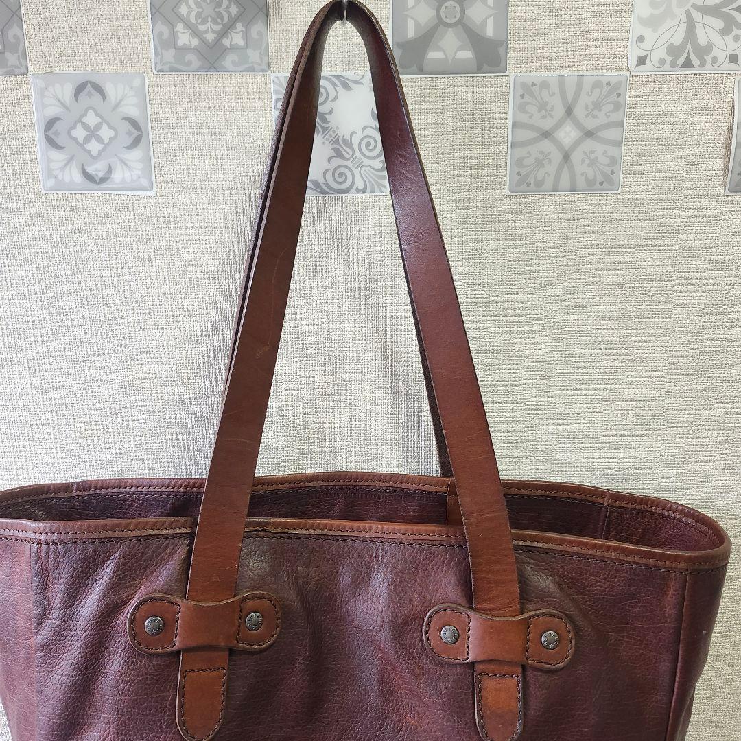 BUTTRO✨ブッテロ メンズ トートバッグオール レザーダークブラウン