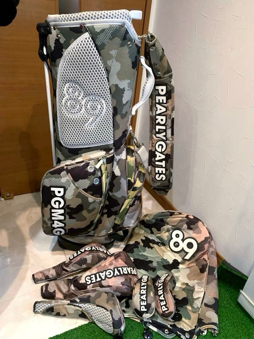 正規品　パーリーゲイツ　迷彩　カモフラ　スタンドキャディバッグ　メンズレディース