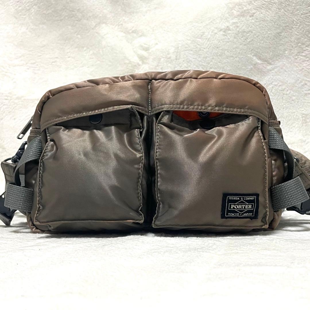 【未使用級•廃盤希少色】 PORTER タンカー ウエストバッグ シルバーグレー