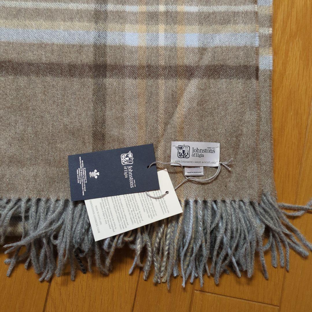 新品タグ付き　Johnstons 大判ストール　ドライブリッジ