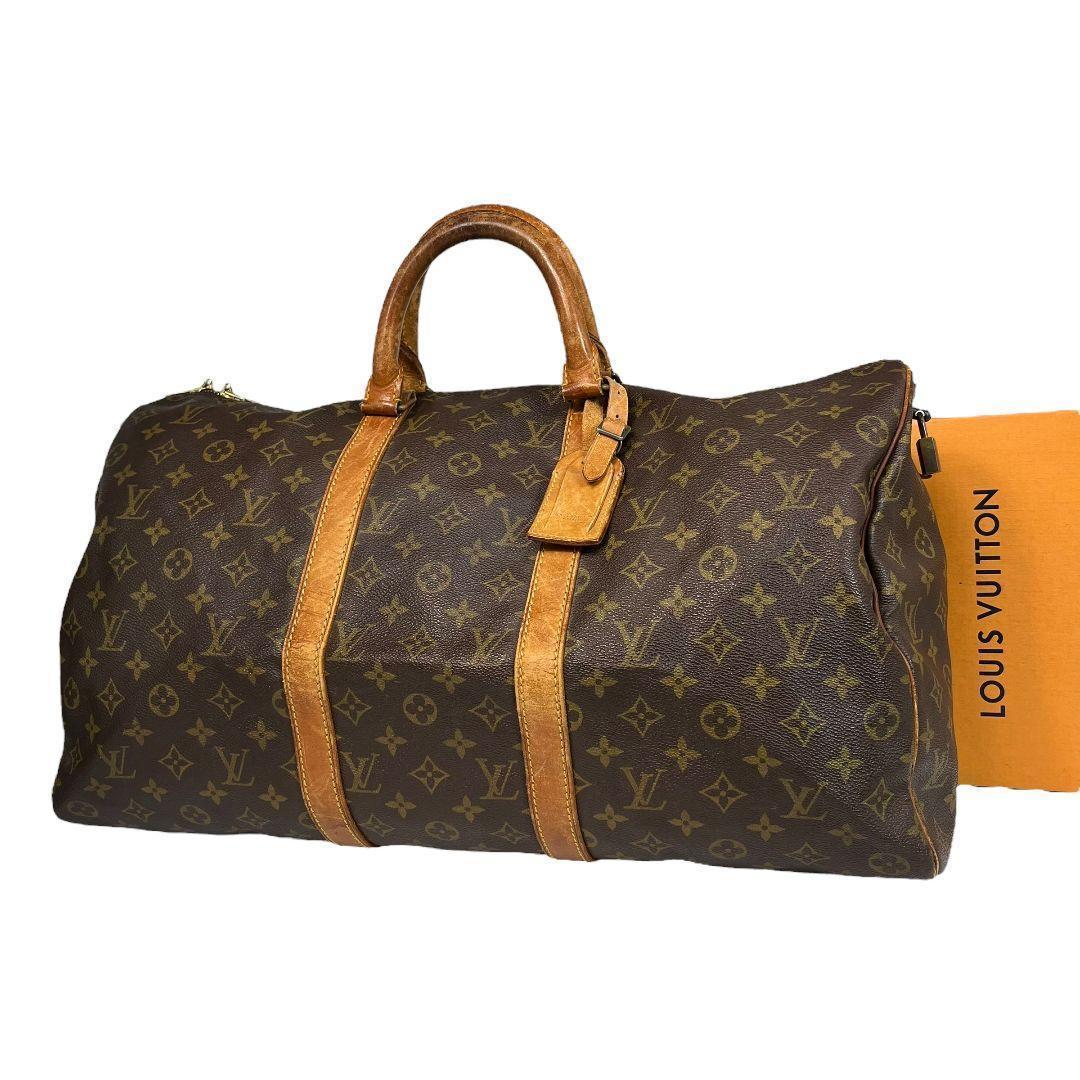 【鑑定済】ルイヴィトン　モノグラム　キーポル50　ボストンバッグ　旅行用バッグ