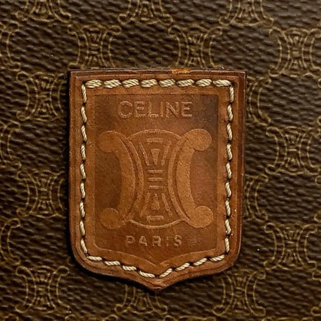 【CELINE】2wayバッグ　ボストンバッグ　マカダム柄　ダークブラウン
