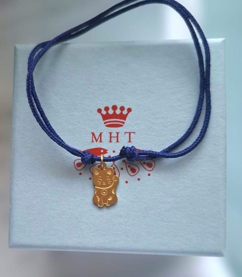 【Marie-Hélène de taillac 】招き猫　コードブレスレット