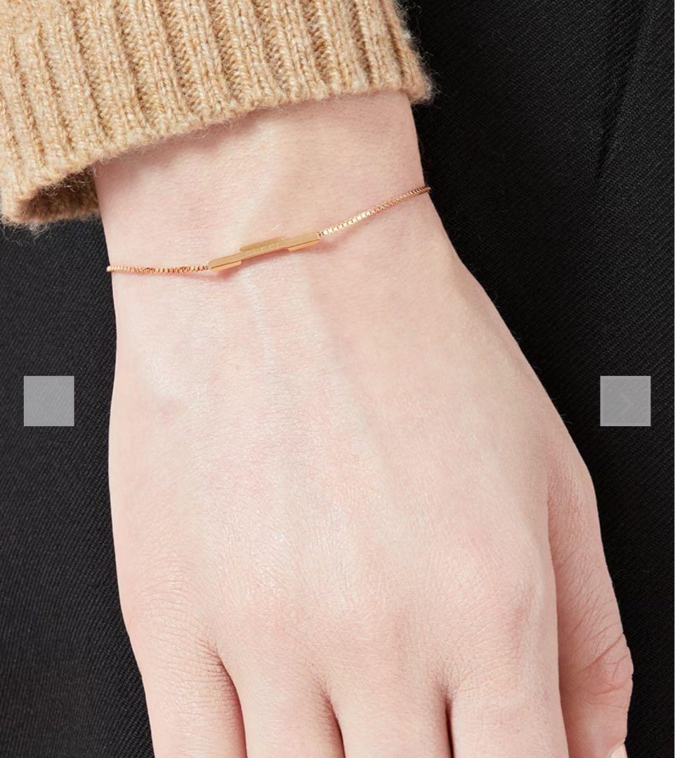 〔GUCCI LINK TO LOVE〕“GUCCI”バー付き ブレスレット
