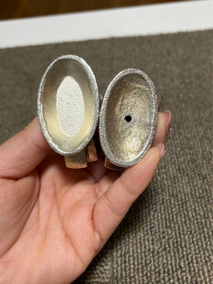 中国美術　龍の形箸置き　銀製？