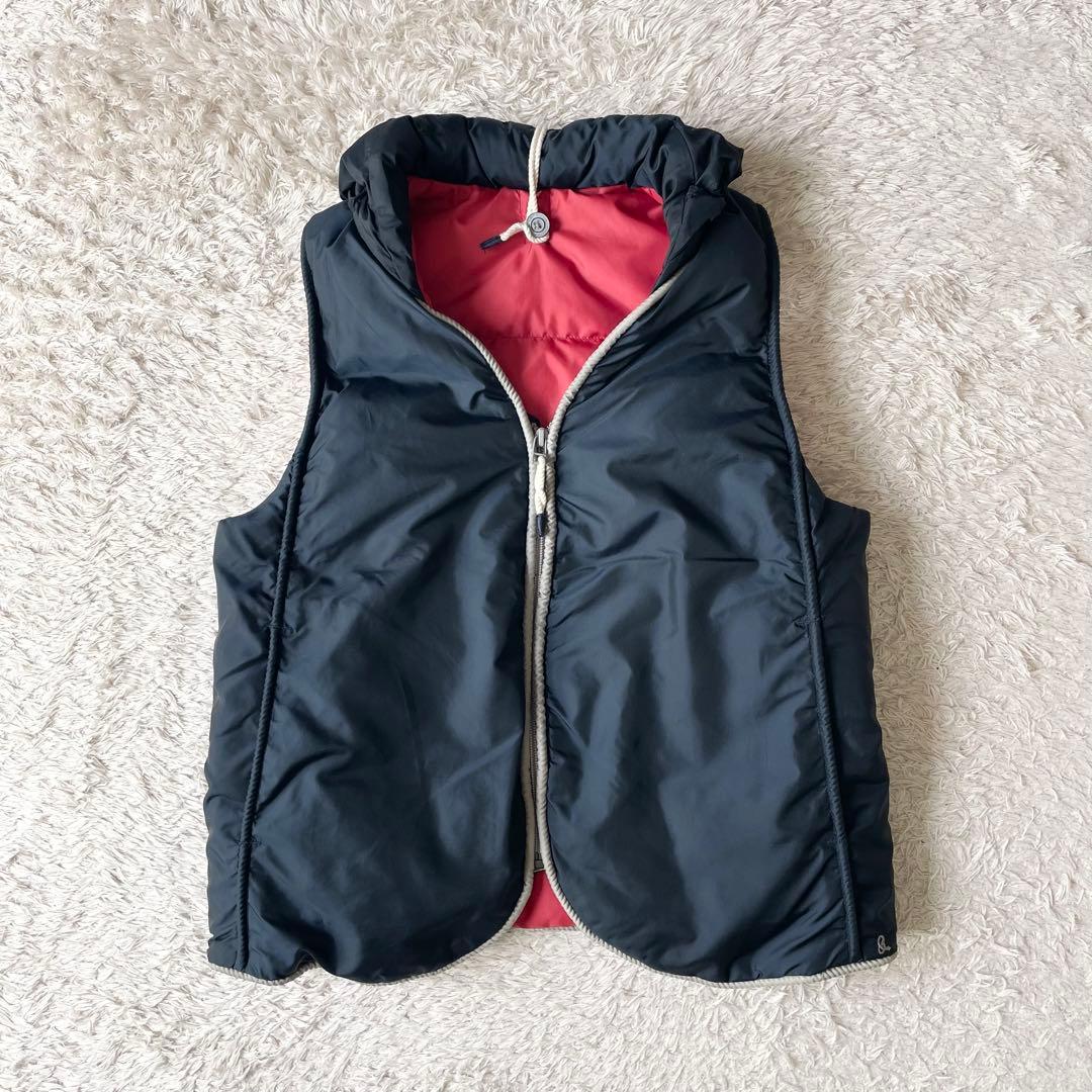 45rpm& 美品 セーラーダウンベスト 2 紺赤