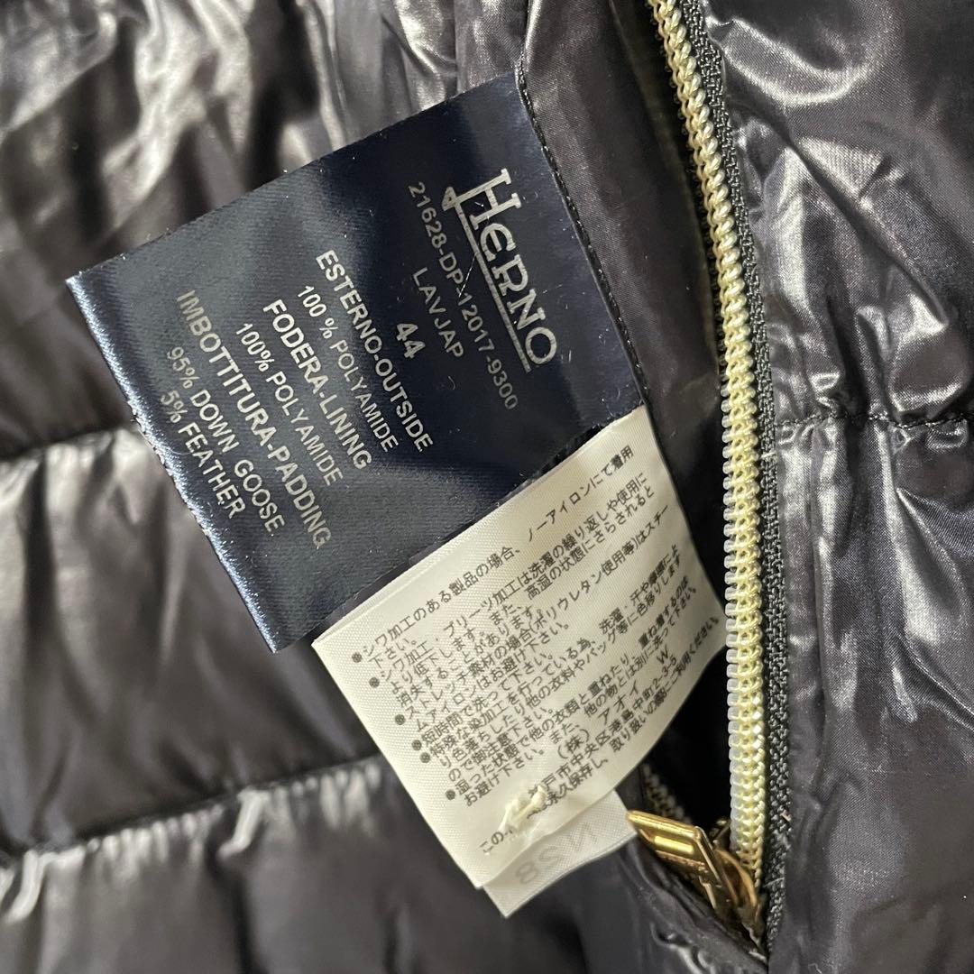 XXLサイズ　ヘルノ　ダウンコート　ロング　ブラック　44 ファー