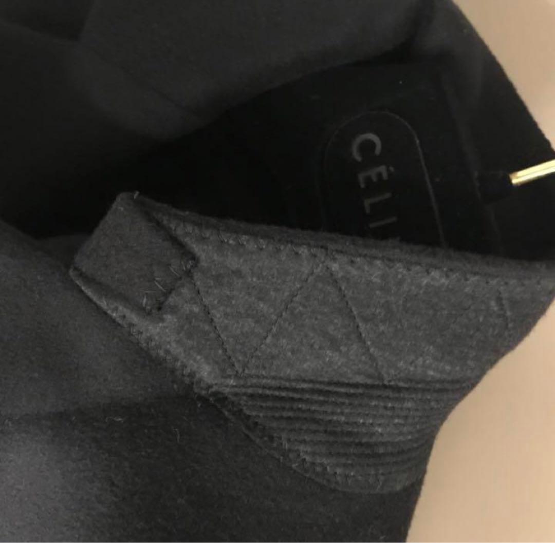 セリーヌ　クロンビーコート　 ネイビー36サイズ