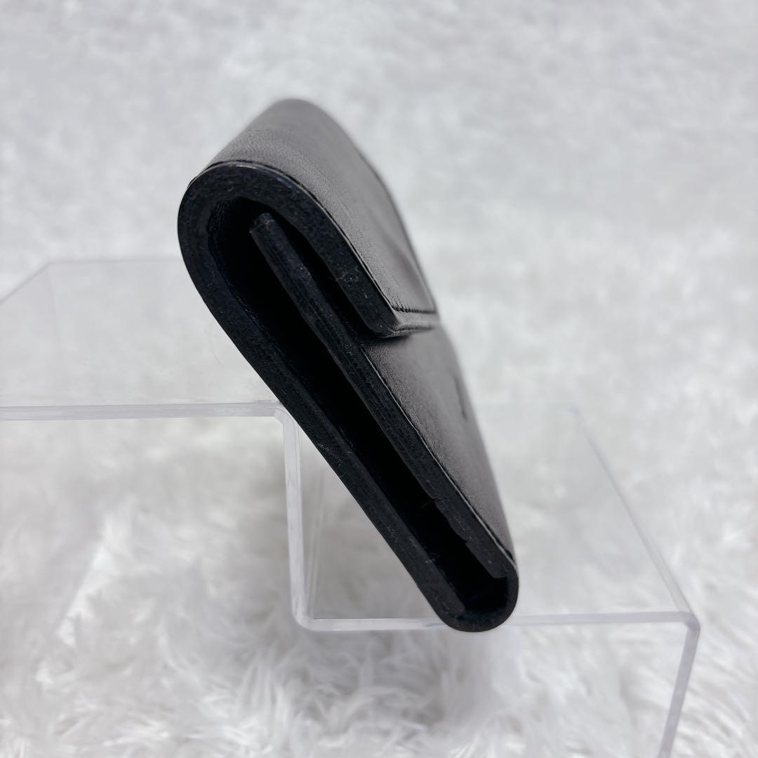 Hender scheme flap wallet ブラック レザー 折り財布