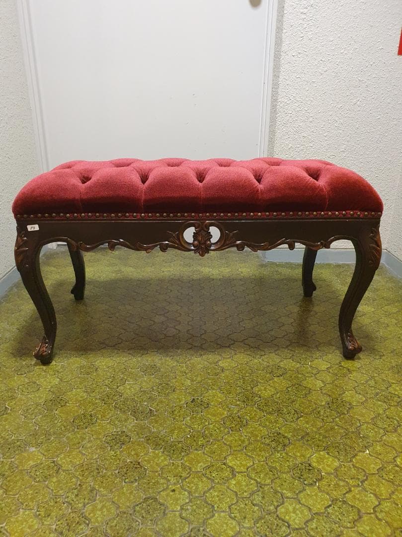 アンティーク スツール ベンチ イス 椅子 ロココ調家具 猫脚 レトロ ③