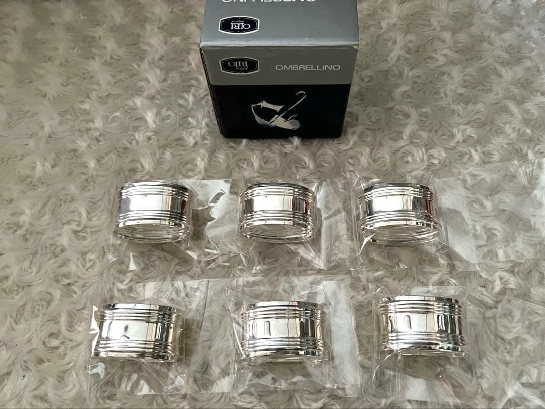 オリリ・パドヴァ　オンブレリーノ　ナプキンリング〈６個セッ〉ハロッズ