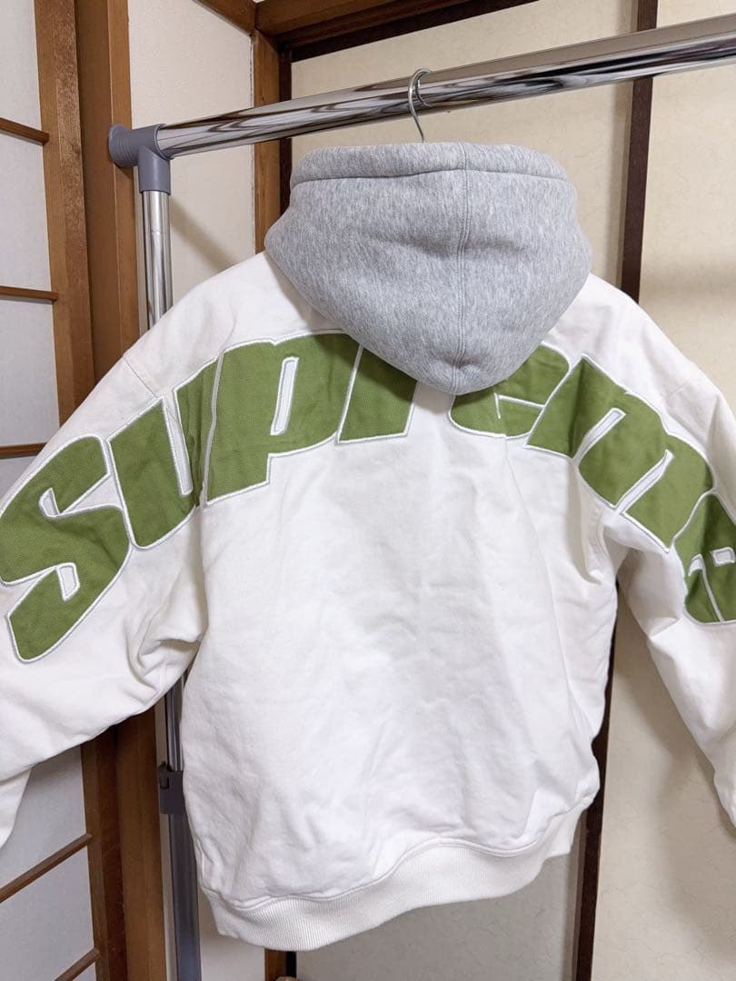 ジャケット・アウター Supreme Hooded Twill Varsity Jacket