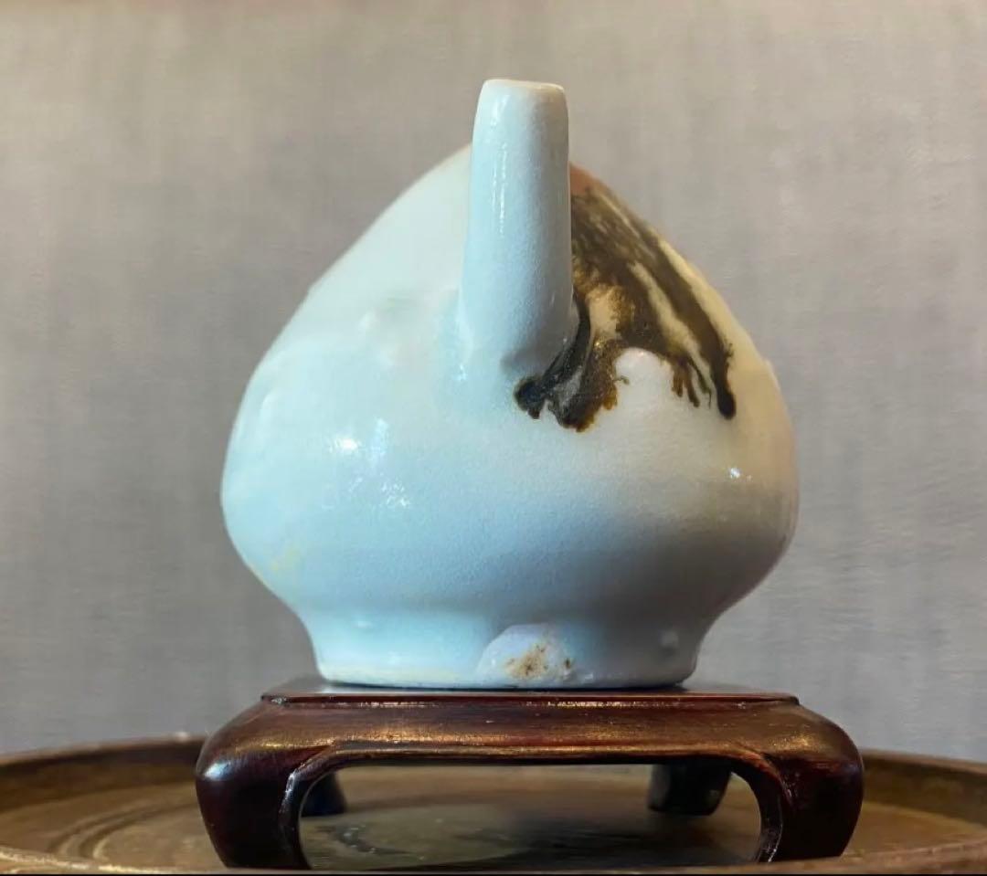 李朝　水滴　梅花　鑑賞台付　一輪挿し ヴィンテージ　レア